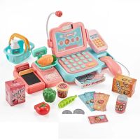 Electronic Mini Simulated Supermarket Cash Register Kits Toys Kids Checkout Counter Role Pretend Play Cashier Girl Toy