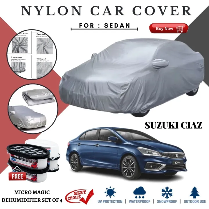 CAR COVER FOR SUZUKI CIAZ WITH FREE 1 PC MICROMAGIC DEHUMIDIFIER 250 ML