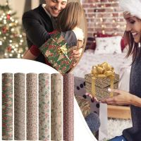V75 DIY Kraft Paper Packaging Xmas Tree Santa Claus Scrapbook Christmas Decoration Party Supplies Gift Wrapping Paper