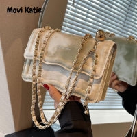 Movi Katie? กระเป๋าผู้หญิงลายกระต่าย,กระเป๋าเนื้อเรียบง่ายทันสมัยแมสเซ็นเจอร์สะพายไหล่กระเป๋าทรงสี่เหลี่ยมขนาดเล็กมีโซ่ละเอียดอ่อน