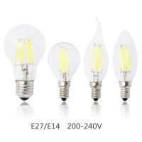 【❖New Hot❖】 mian885 โคมไฟ E27 E14ไส้หลอด Led 4W 8W 12W 16W แก้วที่สามารถหรี่แสงได้หลอดไฟ220V แทนที่ประหยัดพลังงานฮาโลเจนโคมไฟระย้าแสง