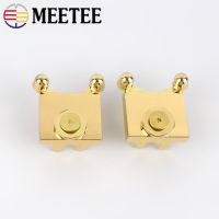 【CW】 Meetee 2pcs 30x33mm Handbag Buckle Lock Gold Mortise Locks with Screws Luggage Repairs Hardware Accessories