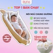 Nôi ngủ chung giường cho bé sơ sinh Runa Kids chất liệu cotton Hàn cao cấp