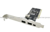 PCI Firewire IEEE 1394 3 + 1 Port Card  4 Pin / 6 Pin Cable