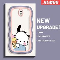 JIUMOO เคสปลอกสำหรับ Samsung J7โปร J7 2017 J7 2018น่ารักจาก Sanrio Pochacco ลายครีมเคสโทรศัพท์แบบใสนิ่มเคสซิลิโคนแฟชั่นกันกระแทกเคสป้องกันโปร่งใสเลนส์กล้องถ่ายรูป