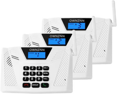 Intercoms Wireless for Home, OWNZNN Intercom Hands-Free Two Way Communication Home Intercom System with Automatic Answering Function [Upgrade] 4921 Feet Range Wireless Intercom System for Home(3Packs) 3 Pack