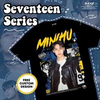 เสื้อยืดคุณภาพดี 【HOT】(+ Freebies) เสื้อยืด พิมพ์ลาย Seventeen Series Mingyu Scoup Dino สไตล์เกาหลี