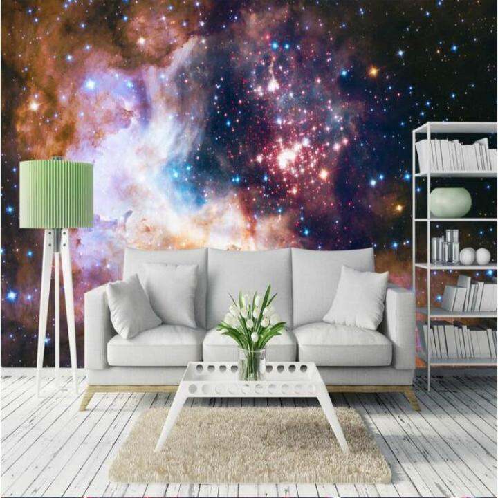 Star Galaxy Cosmic 3d Murals Wallpaper Living Room TV Backdrop Bedroom ...