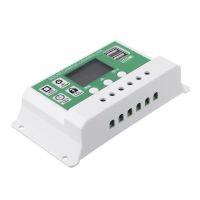 △✘ 60A/30A/10A 12V 24V Auto Solar Charger Controller PWM Controllers LCD Display 5V Dual USB Output Solar Regulator Controller