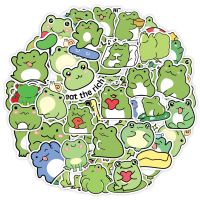 hot！【DT】✠❄  50pcs Guagua Sticker 50 Cartoon Personalized Graffiti Computer Skateboarder Frog