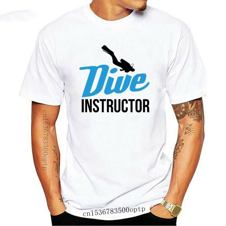 2022-fashion-casual-paddy-dive-instructor-letter-shirt-men-casual-white-tshirt-custom-100-cotton-t-shirt