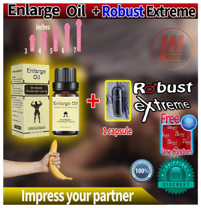ENLARGE OIL WITH 1pc ROBUST EXTREME CAPSULE & 1pc CONDOM Lazada PH