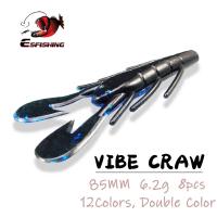 CFOREGT ESFISSHING เหยื่อแบบนิ่มใหม่ Vibe Craw ฉีดกลิ่นกุ้งมังกรขนาด85มม. 6กรัมและเกลือเหยื่อตกปลาเหยื่อตกปลาและเหยื่อ