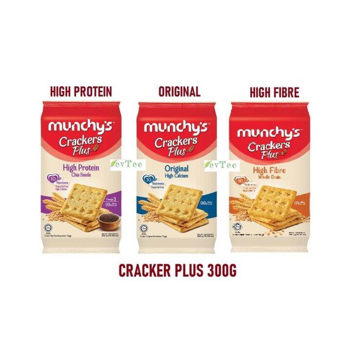 MUNCHY's Cracker Plus 300g Original / High Protein / High Fibre Lazada
