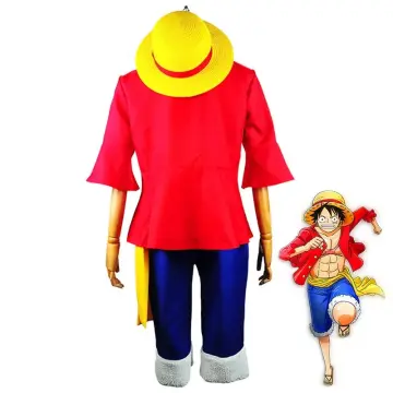Anime One Piece Cosplay Costume Straw Hat Boy Country Monkey D