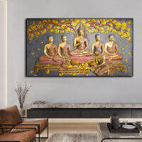 โมเดิร์นขนาดใหญ่ศิลปะกำแพงพระพุทธรูปภาพ Buddhsim ศาสนาโปสเตอร์ภาพเขียนภาพวาดของตกแต่งบ้าน Unframed