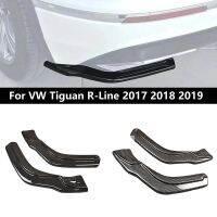 2Pcs สำหรับ VW Tiguan R-Line 2017 2018 2019รถสีดำด้านหลังกันชน Lip Side Splitters Flaps พลาสติก ABS ภายนอก Trim Tuning