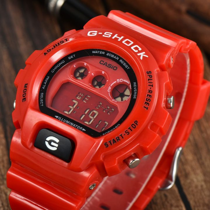 g-shock-gm6900-นาฬิกาแฟชั่นข้อมือ-dw6900-สีแดงเลือดหมูรุ่น-red