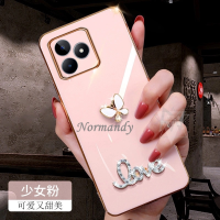 ในสต็อกเคสโทรศัพท์สำหรับ Realme C51 C51NFC Realme11 NFC 4G 2023แฟชั่นการ์ตูนน่ารักใหม่3D คริสตัลผีเสื้อเคลือบบางพิเศษเคสโทรศัพท์มือถือกันกระแทกฝาหลังซิลิโคนนิ่ม