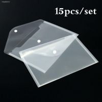 ℡☏ 15pcs/set Transparent Plastic A5/A4 Folders File Bag Teacher Storage office tools Water Resistant File Holder Filing Envelope