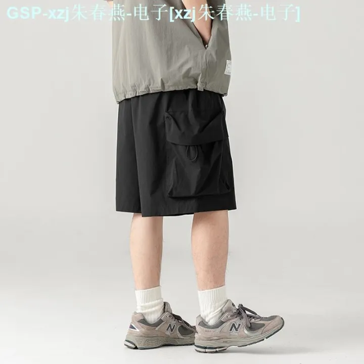 zaraอาร์คันซอกางเกงกีฬากลางแจ้งในช่วงฤดูร้อนมีกระเป๋าขนาดใหญ่สำหรับผู้ชาย-กางเกง5นาทีกางเกงลำลองกางเกงขาสั้นแฟชั่นเกาหลีโลโก้ยอดนิยม
