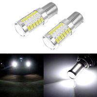 ไฟถอยหลัง LED 2ชิ้น5630 33SMD หลอดไฟ LED BA15S 1156รถยนต์หลอดไฟแบบหางรถโคมไฟแบบสะท้อนสัญญาณไฟวิ่งกลางวัน