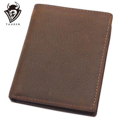 （Layor wallet）กระเป๋าสตางค์หนังวัววินเทจสำหรับผู้ชาย,กระเป๋าหนังเครซีฮอสของแท้กระเป๋าเงินผู้ชายแบรนด์เนมสำหรับผู้ชายกระเป๋าสตางค์สีน้ำตาลอเนกประสงค์