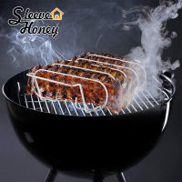 Rib Rack Stainless Steel Roasting Stand Barbecue Non-Stick Grilling Beef er Charcoal Grill Kitchen BBQ Accessories