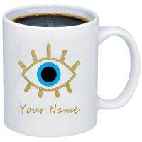 Personalised Coffee Mug Custom Printed gold eye logo Tea Coffee Mugs Cup Gift Name Text Drop Shipping Electrical Connectors