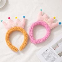 Lucu Wajah Mahkota Mewah Rambut Band Ring Manis Hairband Beludru Headwrap Headband Rambut Aksesoris untuk Gadis Ulang Tahun Hadiah Makeup