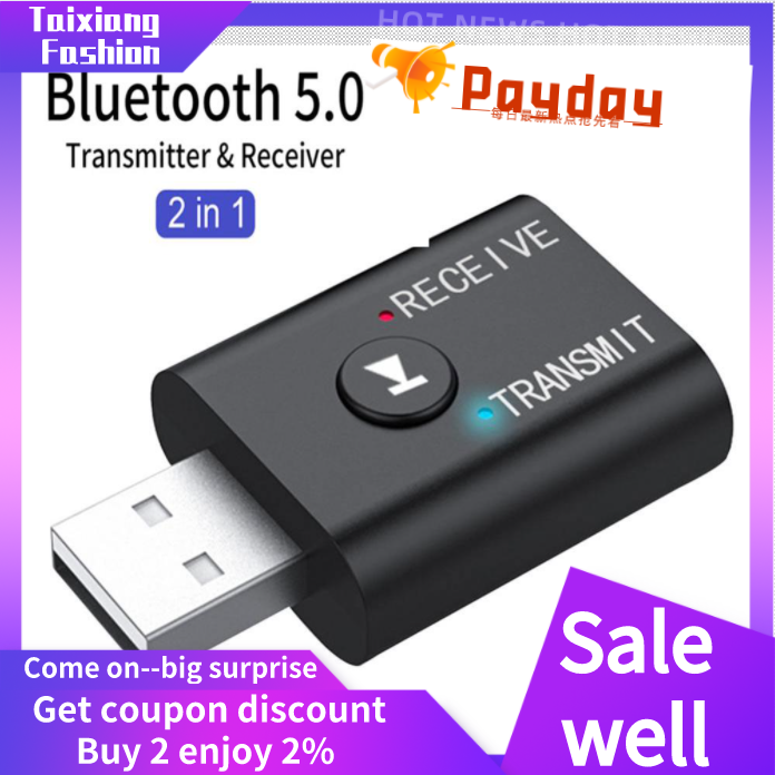 genopretning Fjern tyfon DA [High quality] 2-in-1 USB Bluetooth Audio Transmitter Smart Receiver  Plug and Play For TV PC Headphones | Lazada PH