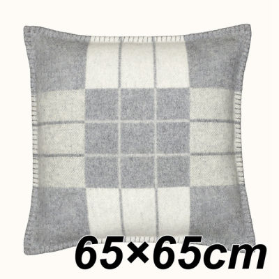 Pillow Covers Luxury H Cashmere Pillowcase Crochet Soft Wool Warm Plaid Sofa Bed Fleece Knitted Striped Geometric Pillow Cases
