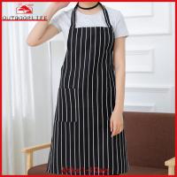 Stripe Butcher Apron Oilproof Waterproof Adults Bib Apron With Pocket Cleaning Work Clothes Adjustable Breathable Home Kitchen Accessories