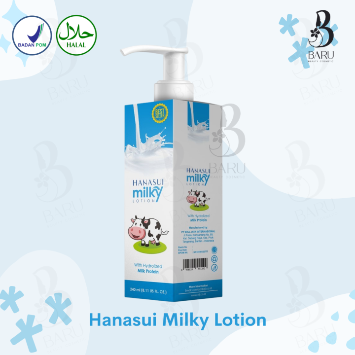 HANASUI Milk Body Lotion / Lotion Tubuh Susu / Lotion Susu / Hand Body