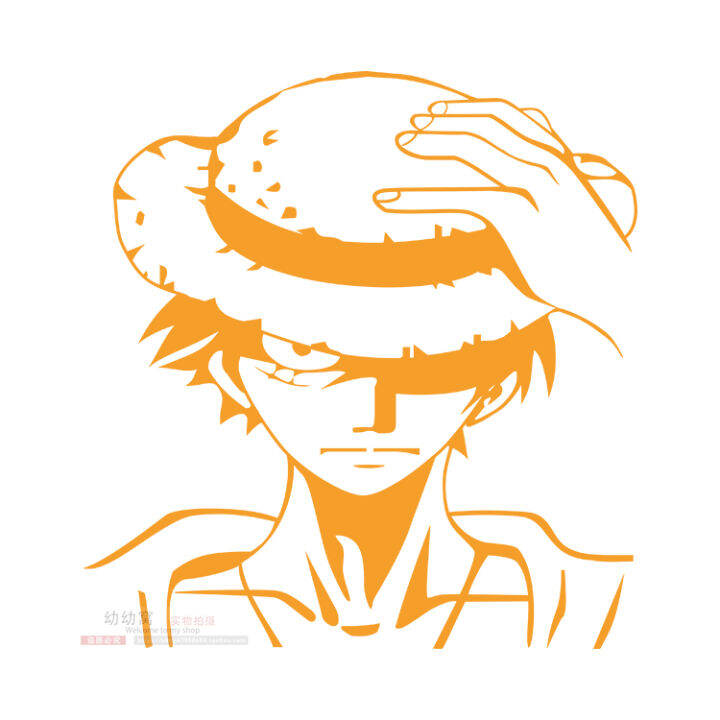 Luffy Personalized Car Head Cover Sticker One Piece Hood Creative