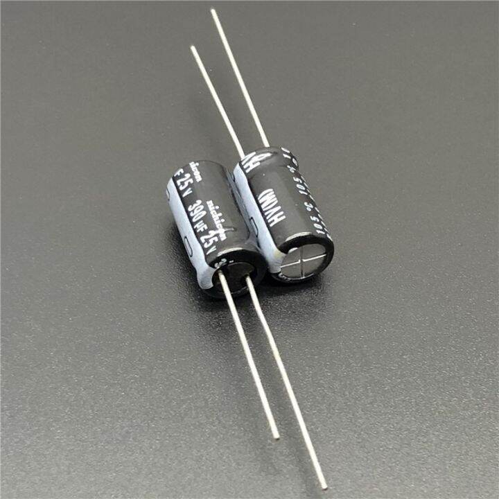 10pcs-100pcs-390uf-25v-nichicon-hv-series-8x15-high-ripple-current-low-impedance-25v390uf-aluminum-electrolytic-capacitor