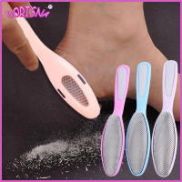 DORISNA Foot Care Tool Double-Sided Stainless Steel Heel Exfoliation File For Feet Dead Skin Callus Peel Remover สีสุ่ม