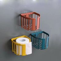 Bathroom Kitchen Tissue Box Wall Mounted Sticky Paper Storage Box Punch Free Toilet Paper Shelf Toilet Paper Holder Roll Paper