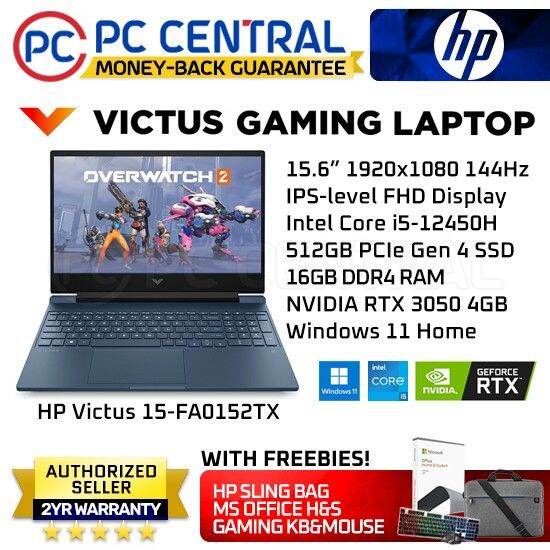 HP Victus 15 (15-FA0152TX) Gaming Laptop 15.6-in FHD IPS 144Hz / Intel ...