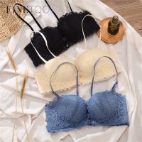 【jw】✤☬™  Bralette Front Closure Bras Adjustable Push Up Seamless Unwired  Brassiere