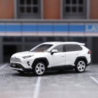 Rav4ไฮบริดแบบหล่อ1:64สเกลแบบจำลองรถจากโลหะอัลลอยด์เครื่องประดับโลหะคงที่สำหรับคอลเลคชั่นงานอดิเรกผู้ใหญ่