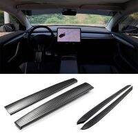 Decor Adhesive Panel Trims For Tesla Model Y/3 Interior Dashboard Door Wood Modification Cover Car Styling Mouldings