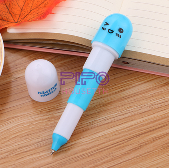 hot-ปากกาแคปซูล-ปากาลูกลื่น-หมึกน้ำเงิน-ปากกาแฟชั่น-อุปกรณ์การเรียน-เครื่องเขียน-ปากกาแคปซูล-pp99