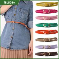 F8C503Y สำหรับผู้หญิง สีทึบทึบ ชุดเดรสเสื้อเชิ้ต เข็มขัดหนังแท้ เข็มขัดชุดกางเกง เข็มขัดหัว8แฉก สายรัดเอวบาง