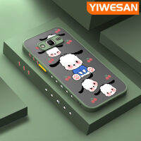 YIWESAN เคสปลอกสำหรับ Samsung กาแลคซีขอบสี่เหลี่ยมซิลิโคนนิ่มกันกระแทกเคสโทรศัพท์แบบแข็งเต็มรูปแบบลายการ์ตูนน่ารัก J2 J2 2015เคสป้องกันกล้องฝาปิดเลนส์