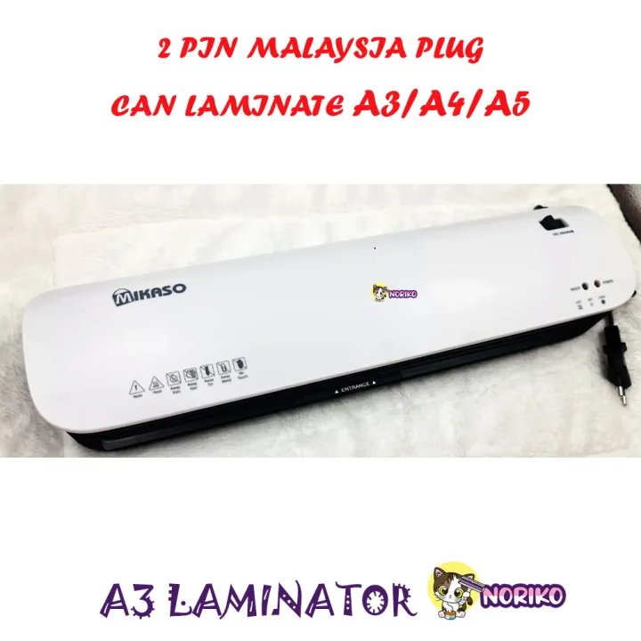 A3 Laminator Machine / Mesin Laminate (Can Laminate Size A3/A4/A5) Lazada
