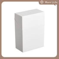 Warm Light เอบีเอสกล่องเก็บของสี่เหลี่ยมพับได้อเนกประสงค์กันฝุ่นซองใส่การ์ดขนาดเล็กแยกฟิล์มสีขาวเรียบง่าย