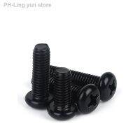 10Pcs/lot M2 M2.5 M3 M3.5 M4 M5 M6 TM Screws Phillips Truss Mushroom Head Screw Black Plated Electronic Carbon Steel Screws