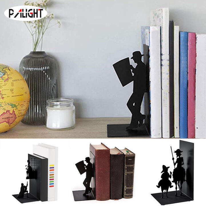 PAlight Decorative Bookends for Shelves Decorative Metal Bookend Non