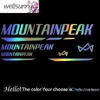 Wellsunny MOUNTAINPEAK โฮโลแกรม/น้ำมันเนียนจักรยานไวนิลสติกเกอร์รูปลอกสำหรับจักรยานเสือภูเขาและจักรยานถนน